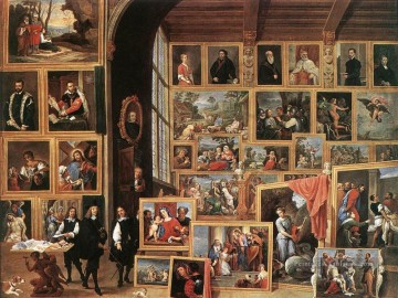 La Galerie de l’Archiduc Léopold à Bruxelles 1640 David Teniers le Jeune Peinture à l'huile